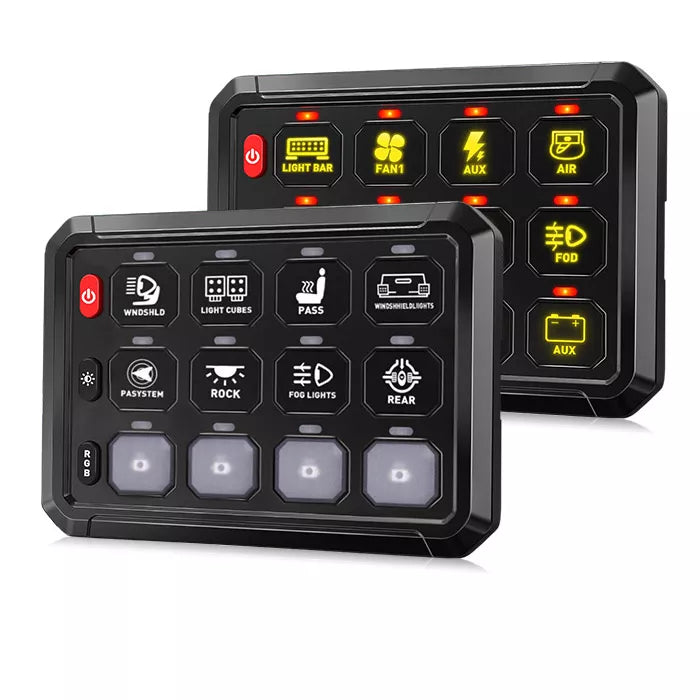 12 Gang Car Switch Panel System - Digital Control Box
