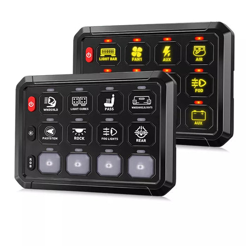 12 Gang Car Switch Panel System - Digital Control Box