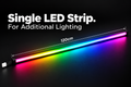 90CM RGB LED Ambient Light Strip for Car Interior – Single Add-On LED Strip for Additional Lighting – Multicolor Automotive Interior Accent Light Extension
