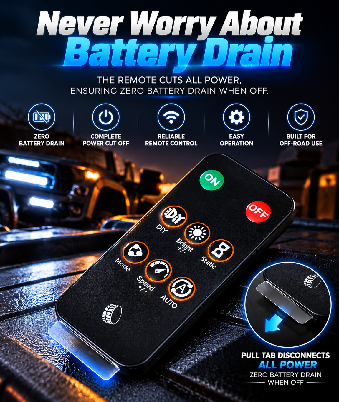 3-Row RGB LED Wheel Lights With RGBW, remote and App control  [Set of 4]