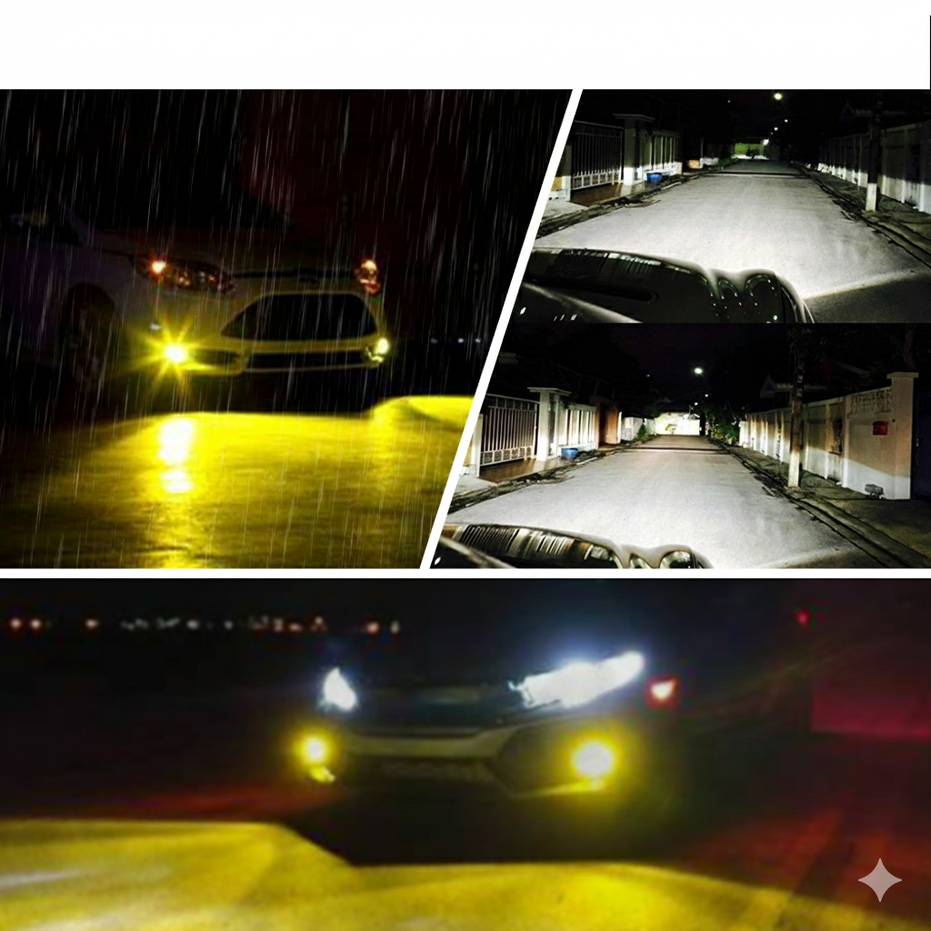 3-Color Switchback LED Headlight Bulb Conversion Kit - H7 Bulb (Pair)