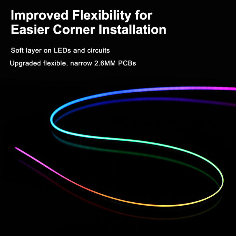 Acrylic Car Ambient Light Kit - 10 piece  LED Fiber Optic Lights - IOS and Android App Control - Car charger and Hardwire