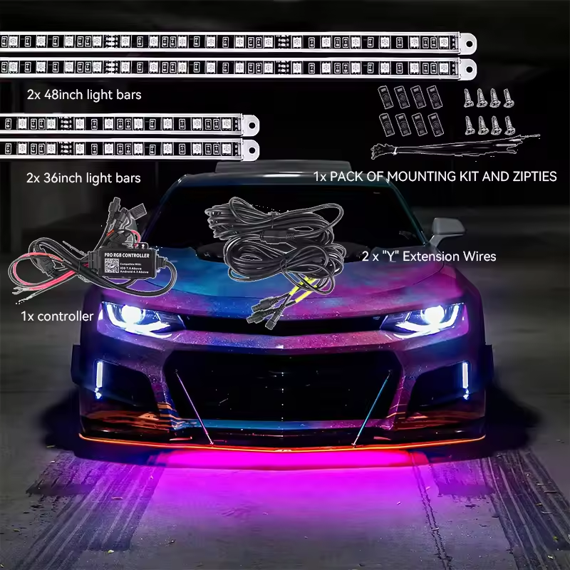 DreamColor Aluminum Underglow  Lights for Truck With Remote and App Control.  IOS and Android Compatible