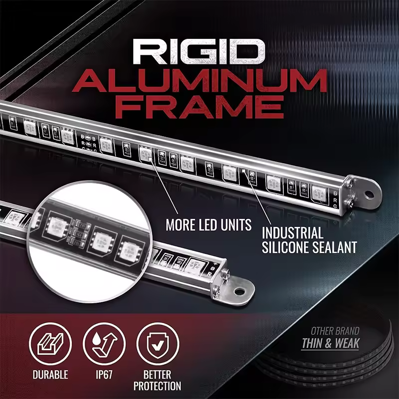 DreamColor Aluminum Underglow  Lights for Truck With Remote and App Control.  IOS and Android Compatible