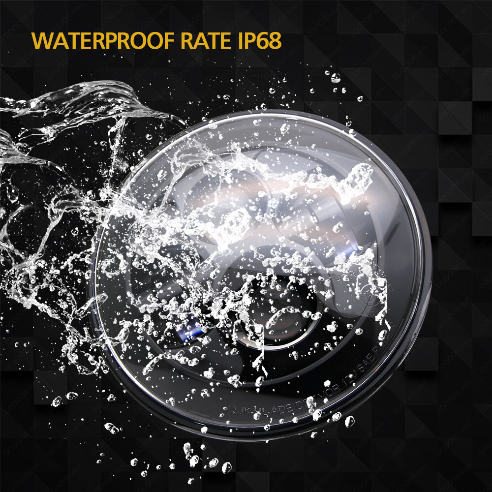 7 Inch Round LED Headlights (Pair) - 4500LM High/Low Beam