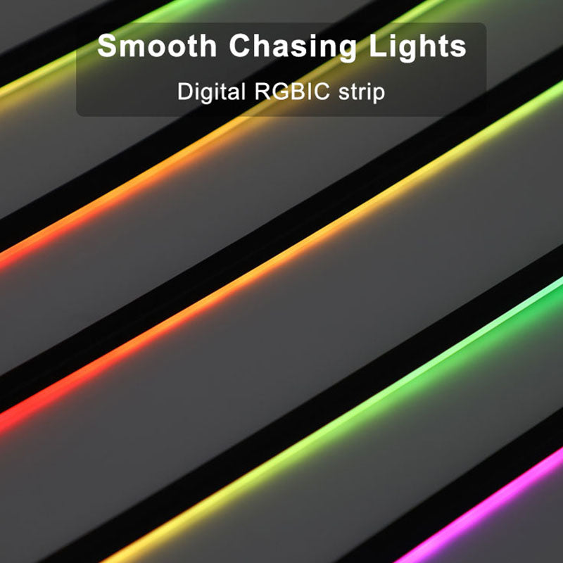 Acrylic Car Ambient Light Kit - 10 piece  LED Fiber Optic Lights - IOS and Android App Control - Car charger and Hardwire