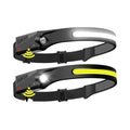 Rechargeable LED Headlamp (2 Pack) – 230° Wide Beam with Motion Sensor - 2 Pack
