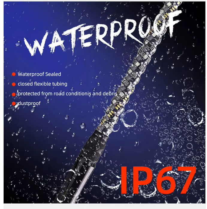 5FT Spiral RGB Led Whip Light -  2 Pieces (1 Pair) - IOS and Android Compatible