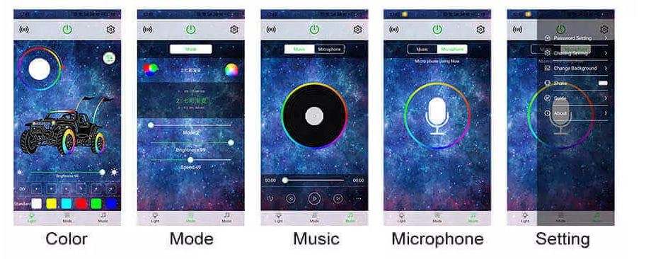 12 Piece RGB LED Rock Lights Kit with Remote and  App Control.  IOS and Android Compatible