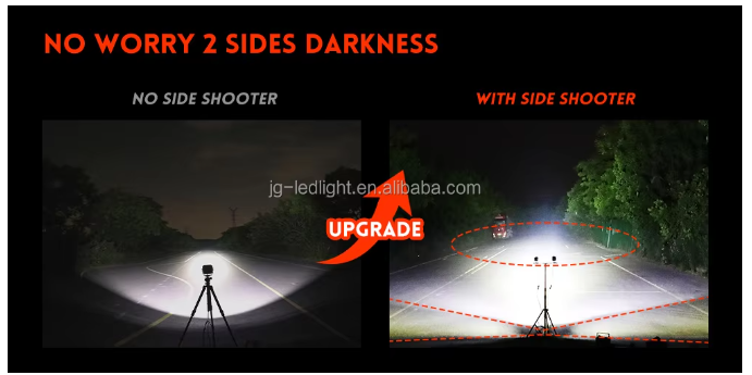 3-Inch LED Cube Pod Ditch Lights, Spot Beam with Side Shooter and Amber Backlight