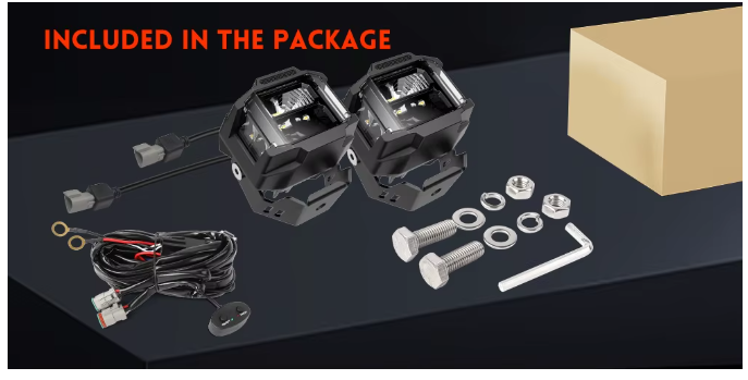 3-Inch LED (Amber)  Light Pods, Side Shooter Off-Road Driving Lights for Trucks & SUVs