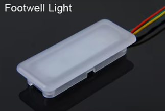 Acrylic Car Ambient Light Kit - 18 piece  LED Fiber Optic Lights - IOS and Android App Control - Hardwire