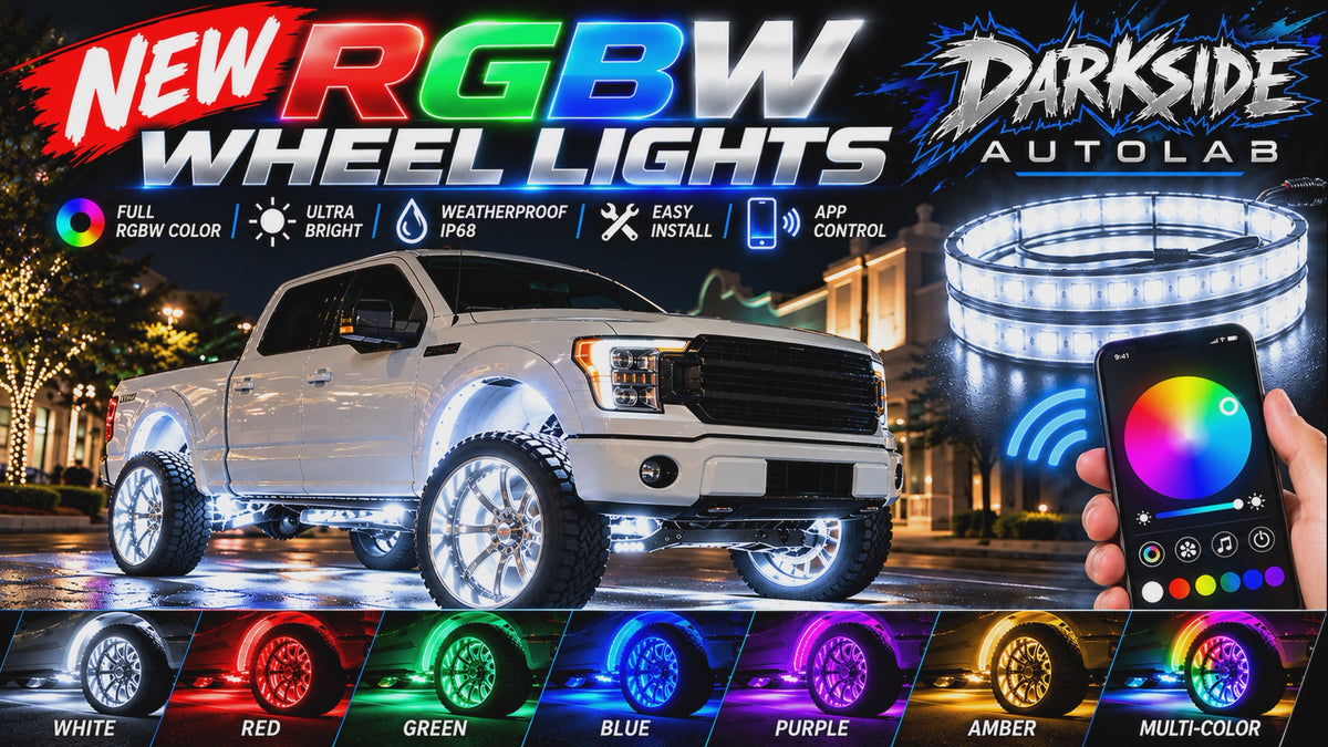 3-Row RGB LED Wheel Lights With RGBW, remote and App control  [Set of 4]
